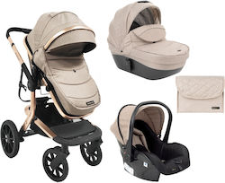 Kikka Boo Irene Adjustable 3 in 1 Baby Stroller Suitable for Newborn Beige 10.7kg