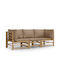 Baumsessel-Sofa Außenbereich Bamboo mit Kissen 193x69x65cm