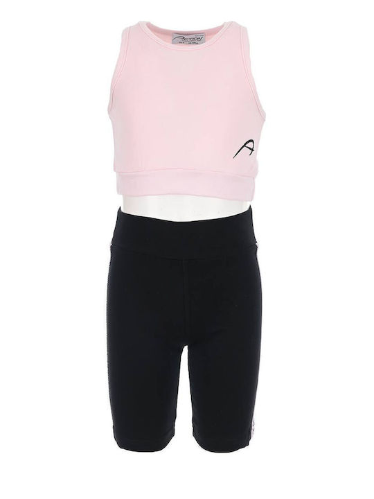 Action Sportswear Kids Set with Leggings Summer 2pcs Pink