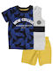 New College Kids Set with Shorts Summer 3pcs Multicolour