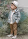 Mi Chiamo Baptism Suit for Boys Beige A4605 5 Pieces