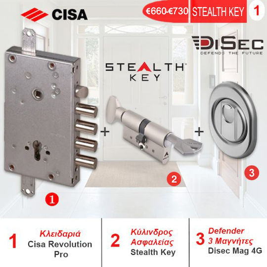 Cisa Cisa Türverstärkungsschloss mit Kombinationsset
