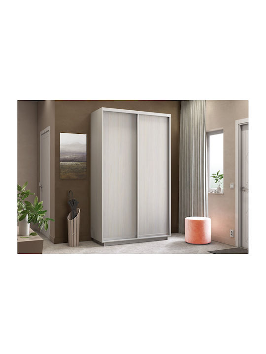 Двойна врата Гардероб Плъзгащи се Diamont Бял 140x60x220см
