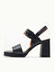 Leder Sandalen Schwarz