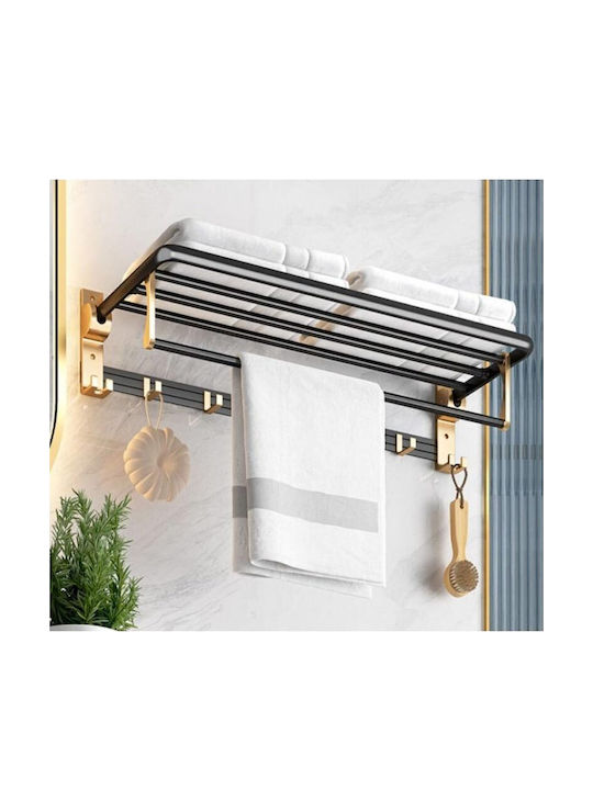 Wall Mounted Bathroom Shelf Metallic 60x23.5x14cm Gold