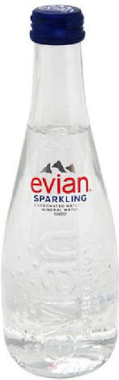Evian Газирано Бутилирана вода в стъклена бутилка 1x0.33лт