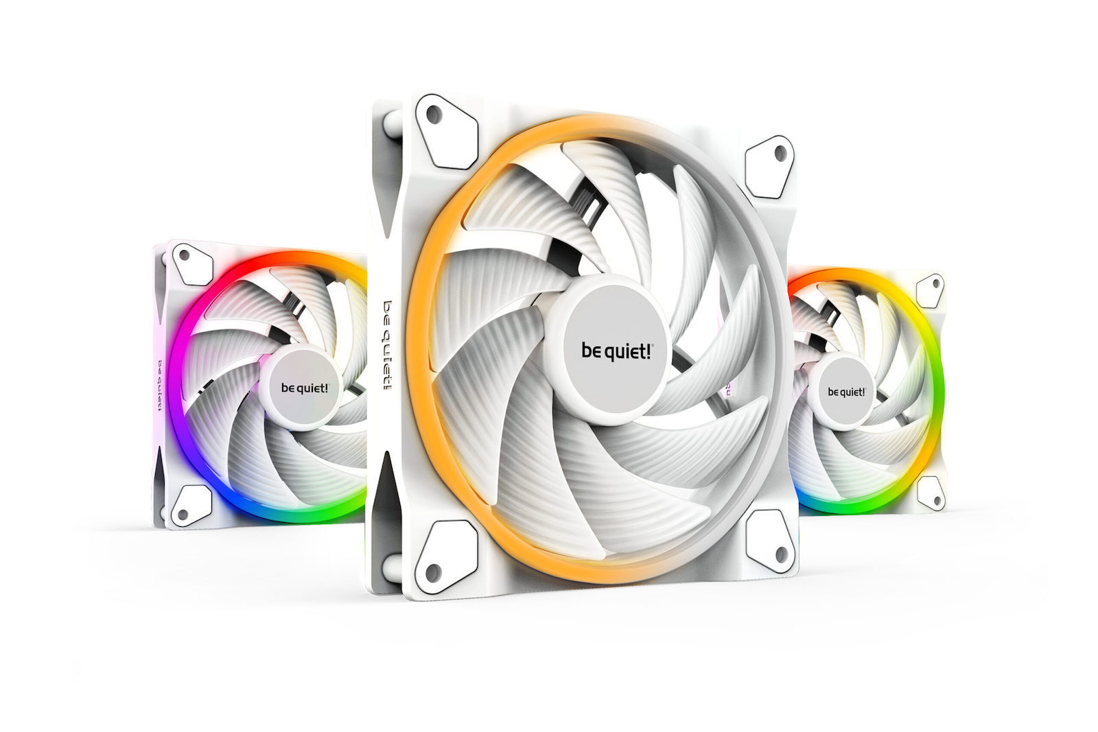 Be Quiet Light Wings Case Fan 140mm με ARGB Φωτισμό και Σύνδεση 4-Pin PWM 3τμχ Λευκό