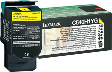 Lexmark C540H1YG Original Toner Laser Printer Yellow High Yield 2000 Pages