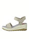 Anatomic Women's Fabric Platform Shoes Beige 8-28761-20 400