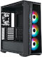 CoolerMaster MB520-KGNN-S01 Gaming Midi Tower Computer Case with Window Panel Black