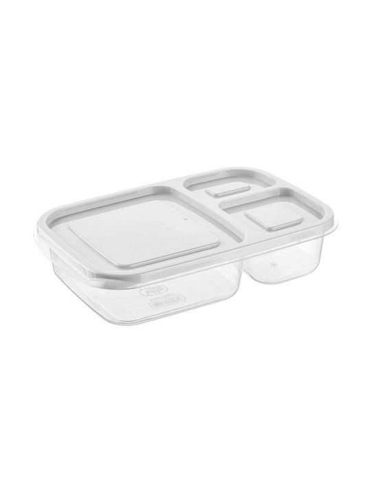 Cutie pentru Mâncare Plastic Alb 24x15.2cm 1buc