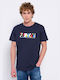 Funky Buddha Men's Short Sleeve T-shirt Navy Blue