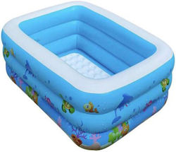 INTIME Children's Pool Inflatable 180x140x60cm White/Blue