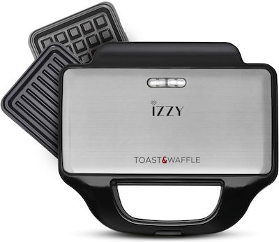 Izzy Sandwich Maker with Removable Plates for for 2 Sandwiches Sandwiches 1200W Gray