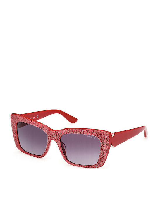 Guess Guess Women's Sunglasses with Red Horn-Rimmed Frame and Grey Gradient Lenses GU7890 66B