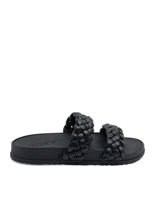 Slippy Braided Γυναικεία Ανατομικά Σανδάλια Μαύρα
