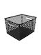 Plastic Storage Box with Lid Black 37x30.5x22cm