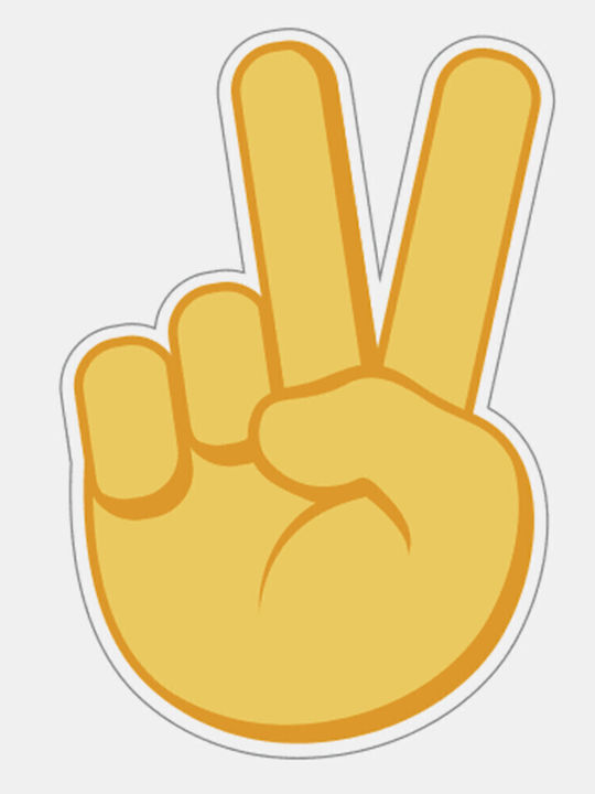 Crocs Jibbitz Charm Peace Hand Sign Κίτρινο