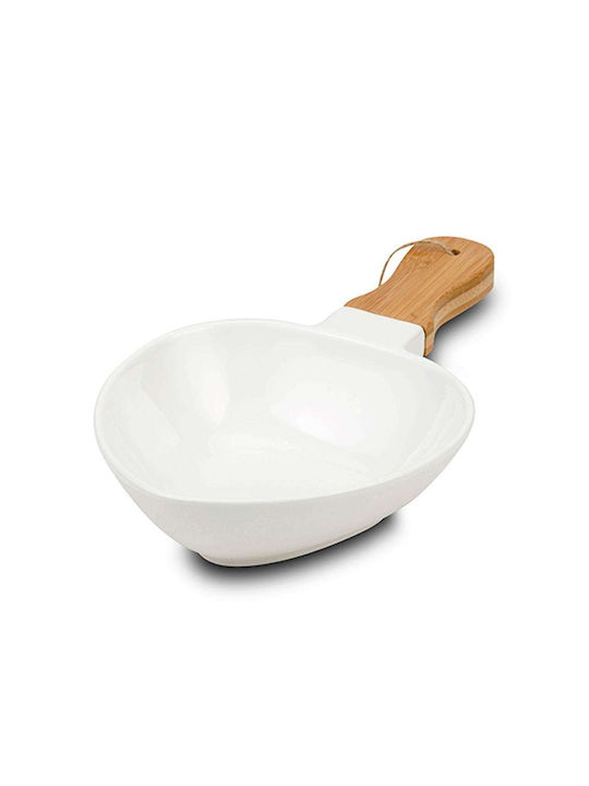 Nava Ceramic Salad Bowl White 38x38cm