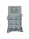 Melinen Sheet Set Single Cotton Dino 160x260cm 3pcs