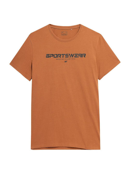 4F Men's Short Sleeve T-shirt Orange