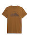 4F Herren T-Shirt Kurzarm Braun