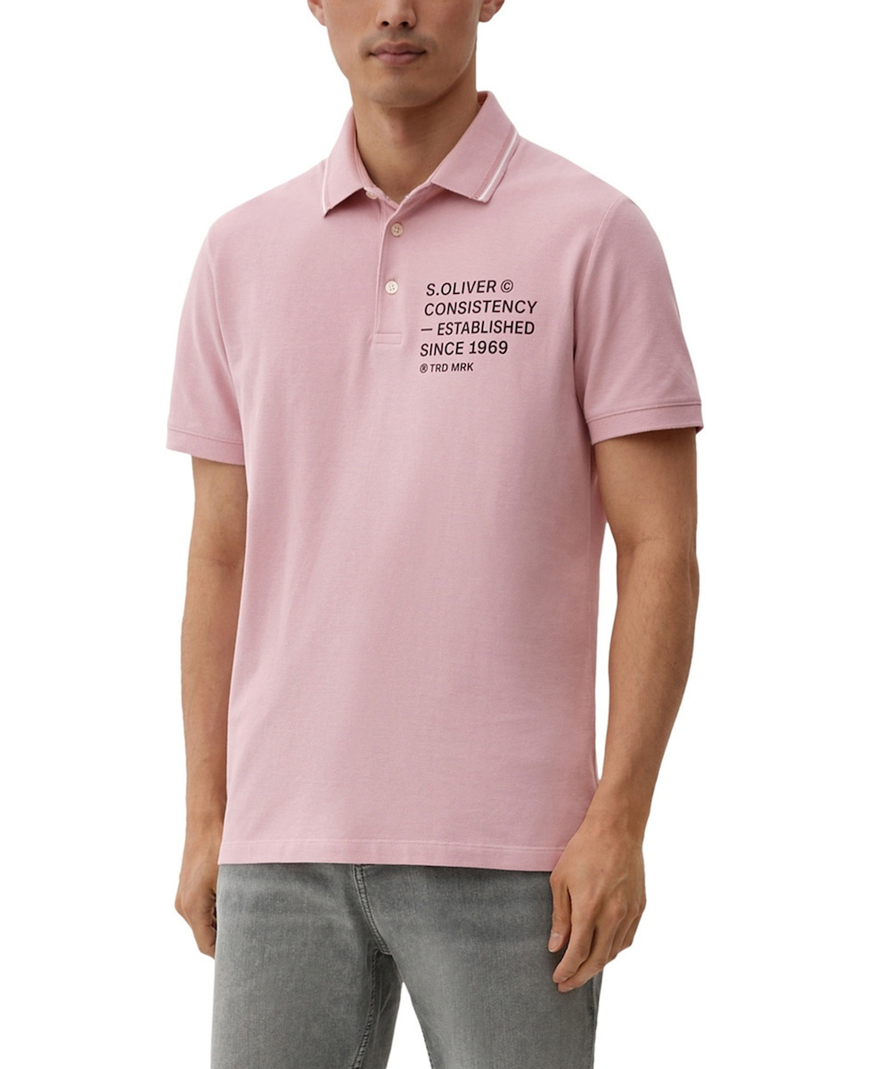 Pink Men\'s Polo 2129835-4163 S.Oliver T-shirt