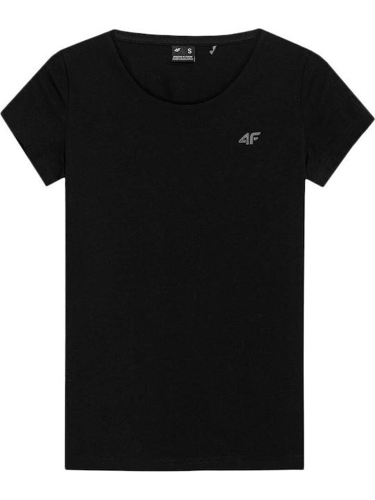 4F Γυναικείο T-shirt Μαύρο