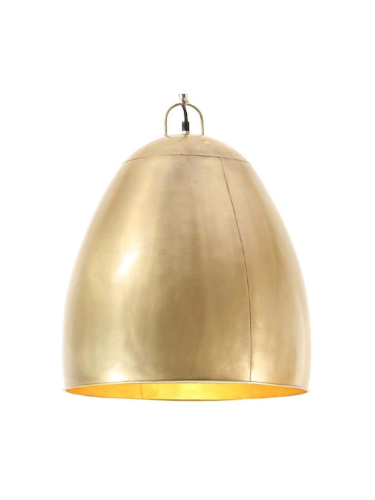 vidaXL Industrial Pendant Light Single-Light Bell for Socket E27 Bronze