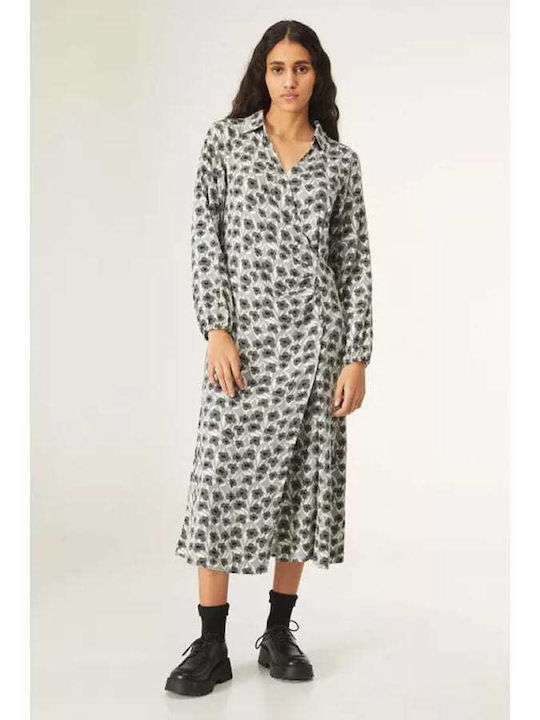 Midi Shirt Dress Wrap Floral