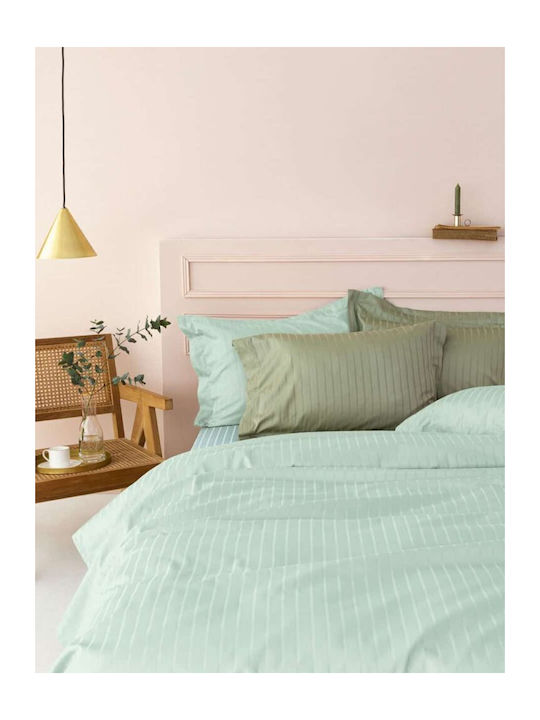 Palamaiki Duvet Cover Set Cotton Satin Queen wi...