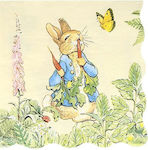 Χαρτοπετσέτες Peter Rabbit Πολύχρωμες 16.5x16.5εκ. 16τμχ