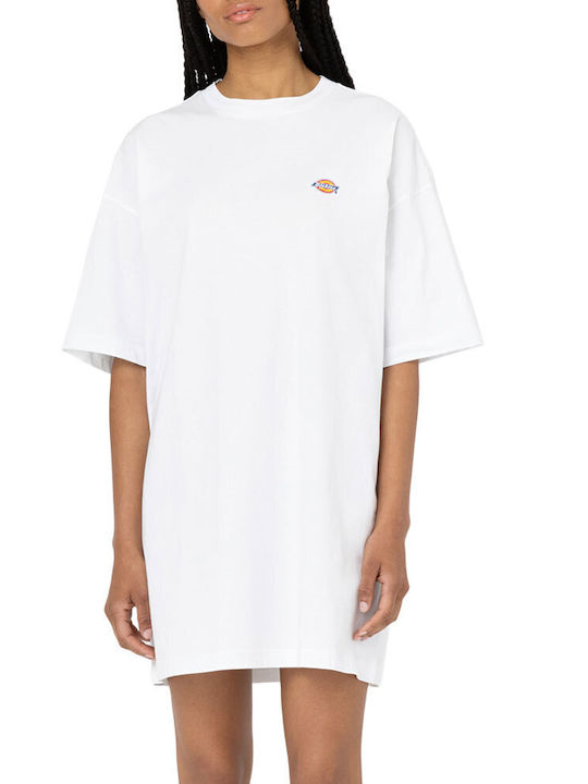 Dickies Καλοκαιρινό Mini T-shirt Φόρεμα Λευκό