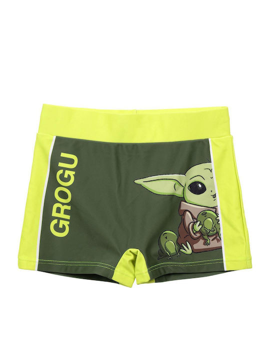 Cerda Mandalorian Grogu Детски Костюм За Баня Къси Панталони За Плуване Зелени