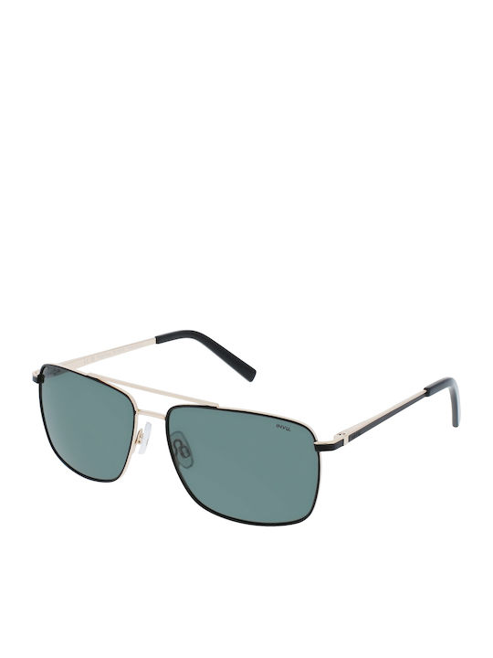 Invu Herren Sonnenbrille mit Silber Metall Gestell und Gray Linse