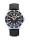Swiss Military Hanowa Herrenuhr 42mm Chronograph Batterie mit Schwarz Lederarmband