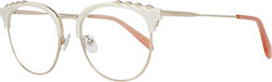 Emilio Pucci Optical Frame Γυναικείος Σκελετός Γυαλιών σε Λευκό Χρώμα EP5146 024