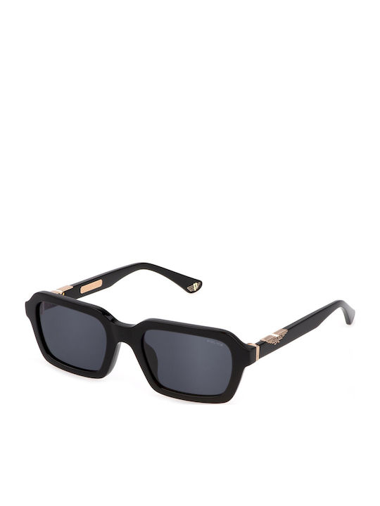 Police Men's Sunglasses with Black Plastic Frame and Black Lens SPLL14 0700