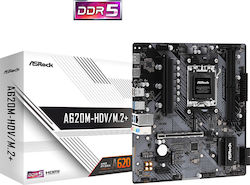 ASRock A620M-HDV/M.2+ Placă de bază Micro ATX cu AMD AM5 Socket