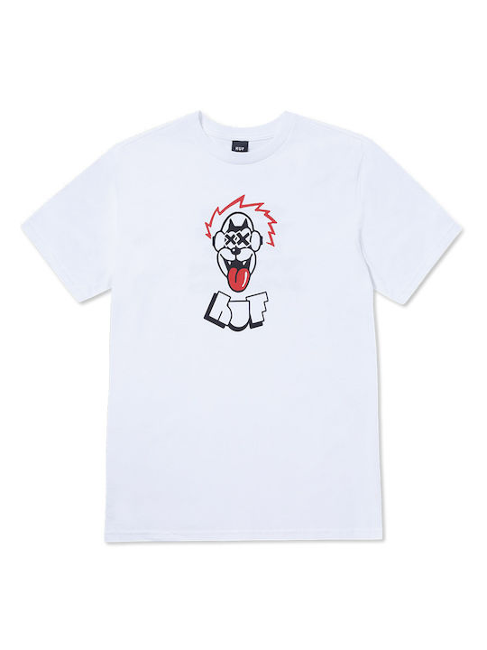 HUF Party Wolf Ανδρικό T-shirt Λευκό με Στάμπα