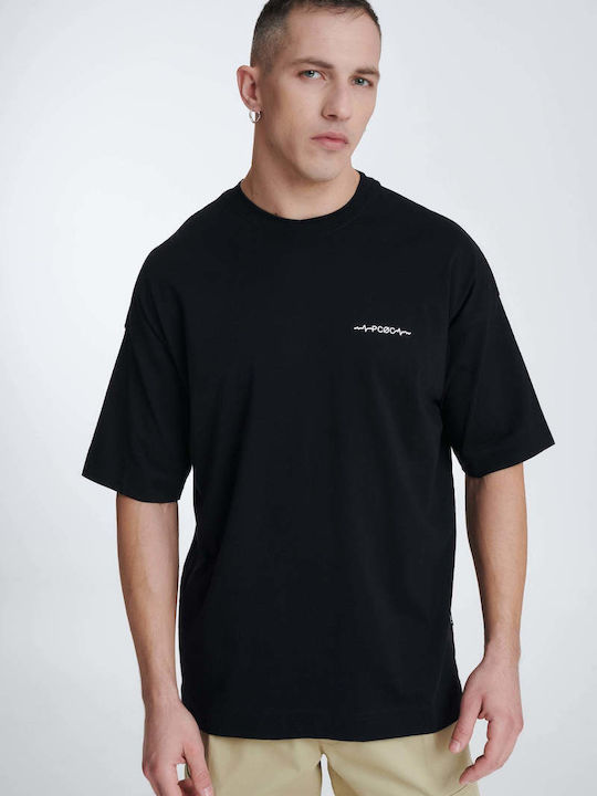 P/Coc P- Ανδρικό T-shirt Μαύρο Μονόχρωμο