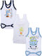 Nina Club Set of White Baby Bodysuits 3 Pieces