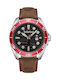Timberland Men's Watch 44mm Battery with Brown Leather Strap