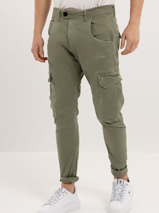 61 Matteo Trousers Cargo Elastic Khaki