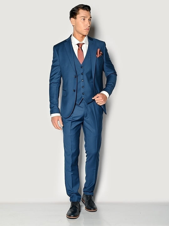 Sogo Summer Men's Groom's Suit with Vest with S...