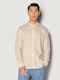 Long-sleeved Linen Shirt Beige