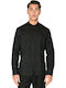 Long-sleeved Linen Shirt Black
