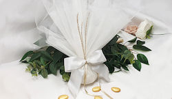 Wedding favors with organza tulle and pampas