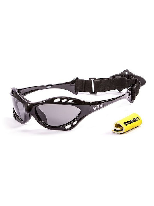 Ocean Sunglasses Cumbuco Sonnenbrillen mit Checkmate Black Rahmen und Gray Polarisiert Linse