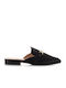 Famous Shoes Flat Mules Black Y513-BLACK